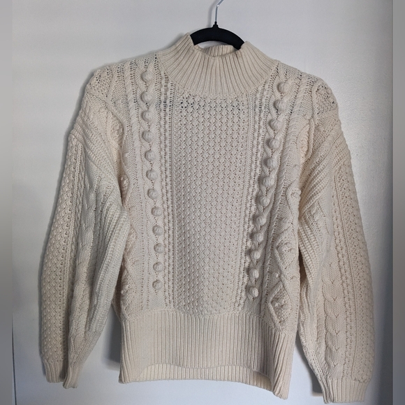 Sezane Amaury Sweater Écru S - Picture 3 of 8